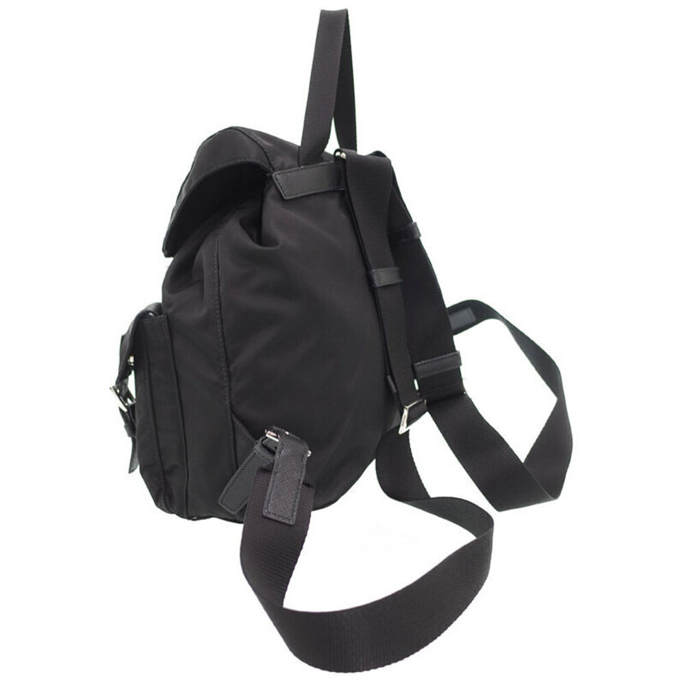 Prada Tessuto Backpack Black Daybag Rucksack Pocket Two